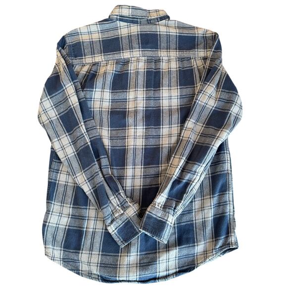 Faded Glory Plaid Flannel Button-Up Shirt Men’s Small 100% Cotton - Picture 2 of 8